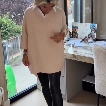 Naisten pitkähihainen paita kauluksella