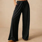 Pantalones Casuales de Pierna Ancha para Mujer con Cordón Ajustable