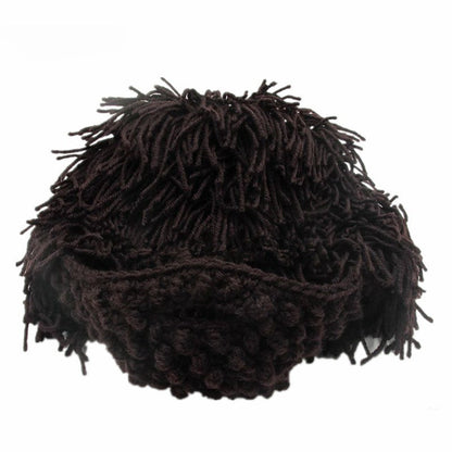 🎉🎉 50% ALE !! ⏰ Punk-tyylinen hattu, jossa on yksinkertainen lippis ja neuloparta